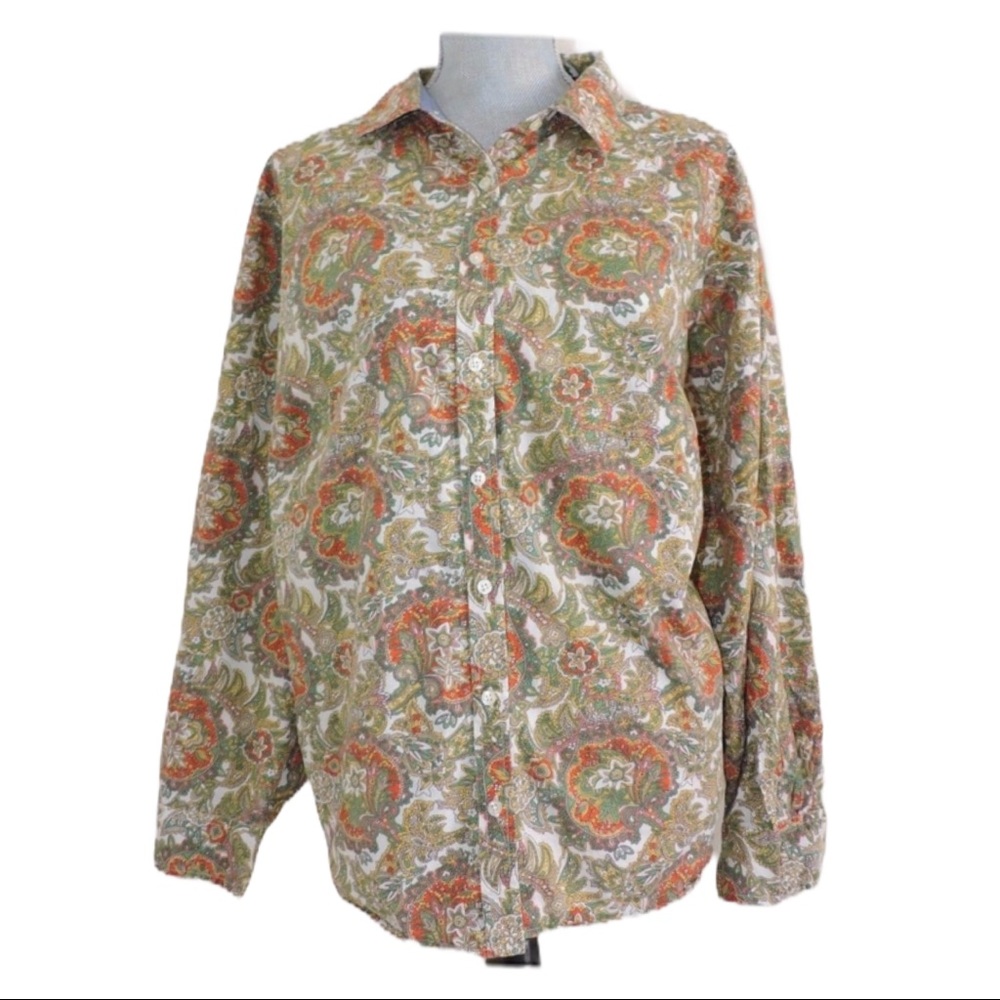 Talbots Paisley Button Down Shirt